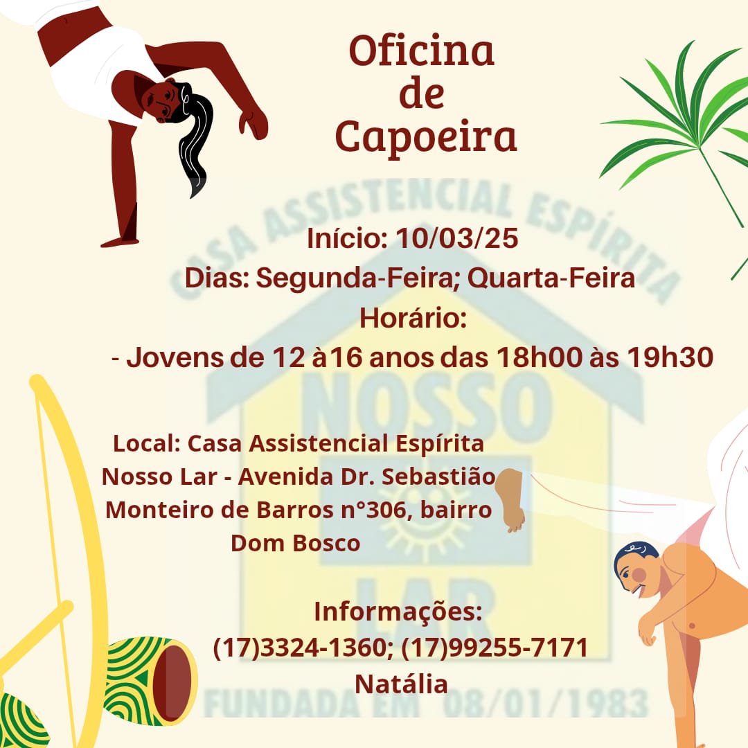 🥋 Oficina de Capoeira – Inscrições Abertas! 🎶