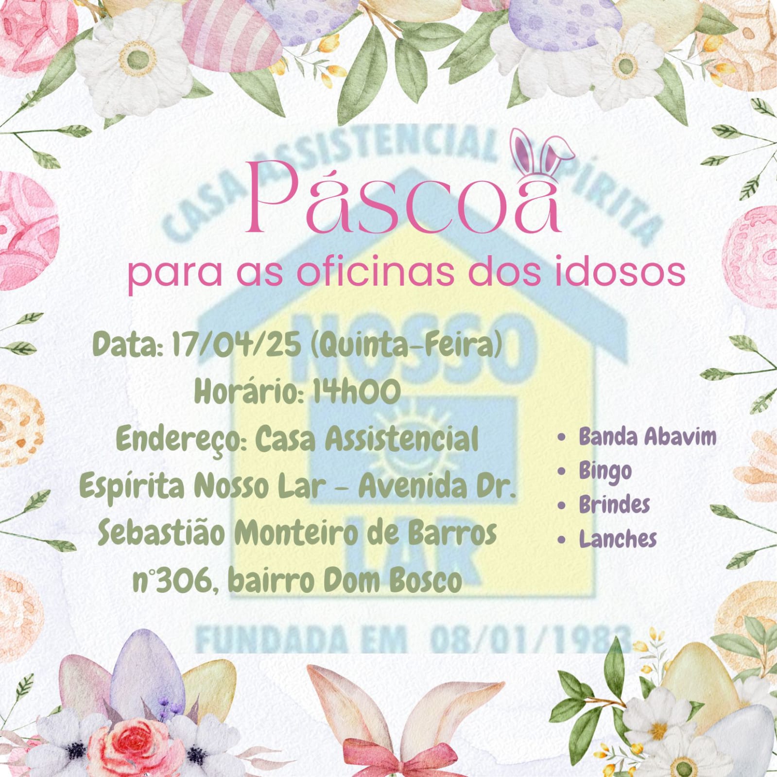 🐣 Páscoa para as Oficinas dos Idosos 🌸