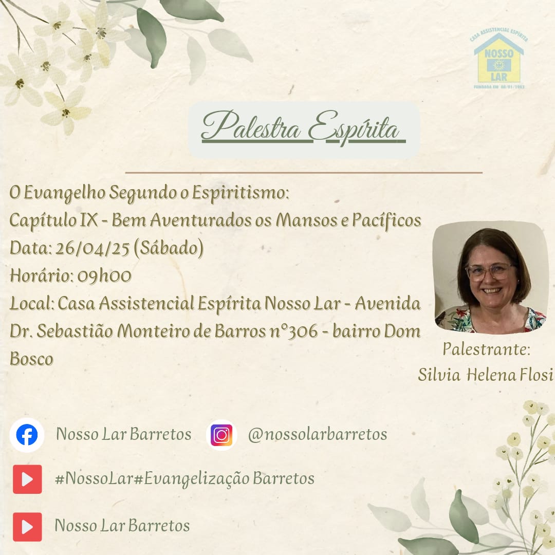 🌟 Palestra Espírita 🌟