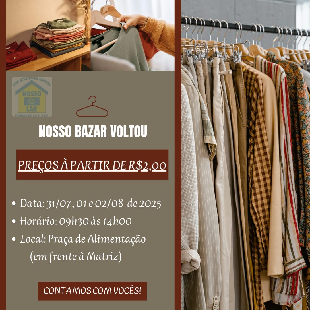 🛍️ Nosso Bazar Está de Volta!