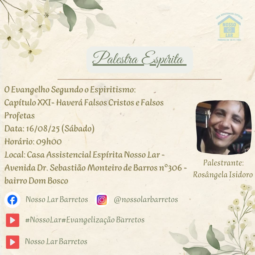 🌟 Palestra Espírita: O Evangelho Segundo o Espiritismo