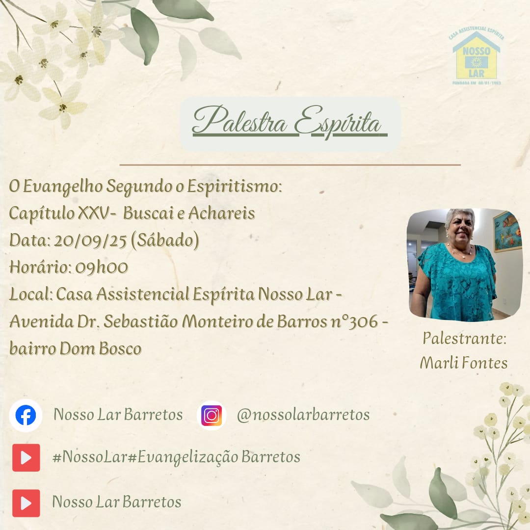 🌟 Palestra Espírita: O Evangelho Segundo o Espiritismo